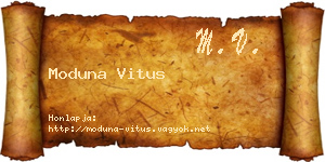 Moduna Vitus névjegykártya